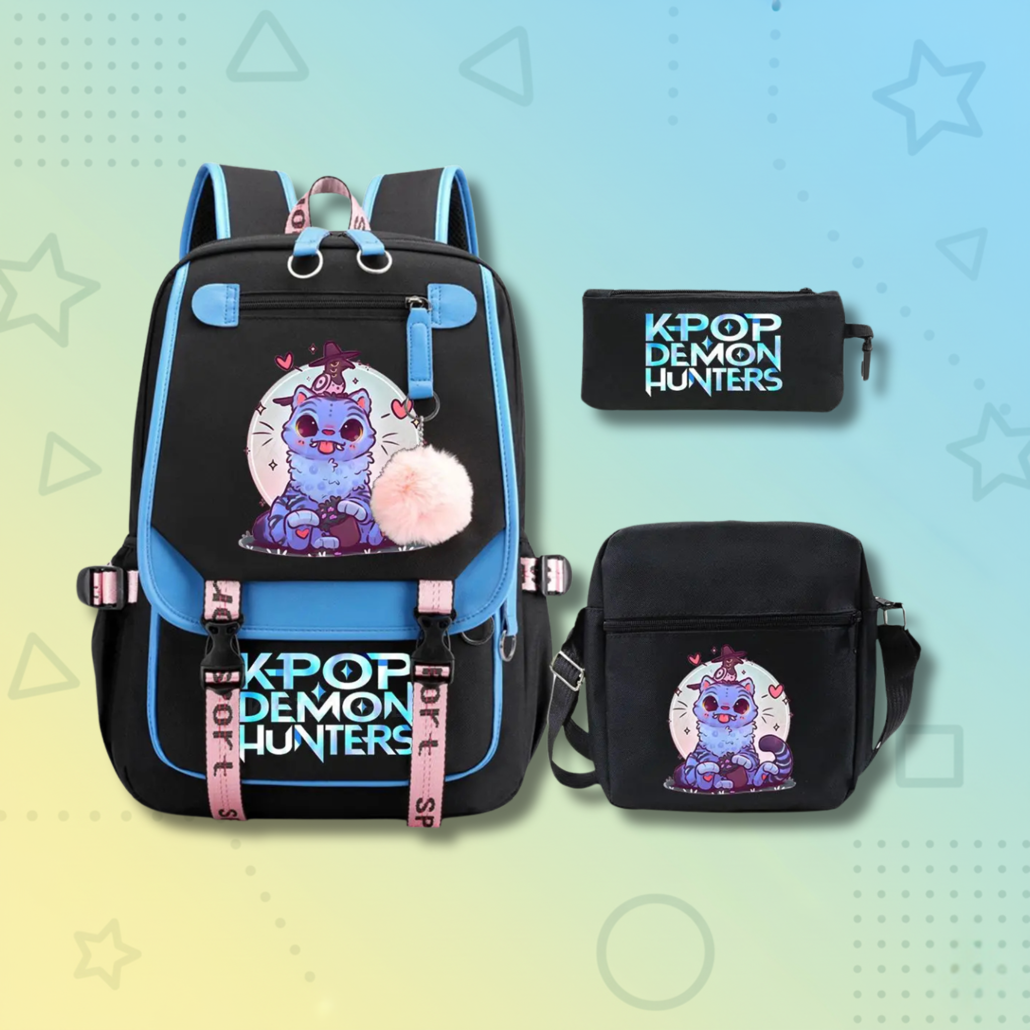 Backpack + Shoulder Bag + Pencil Case
