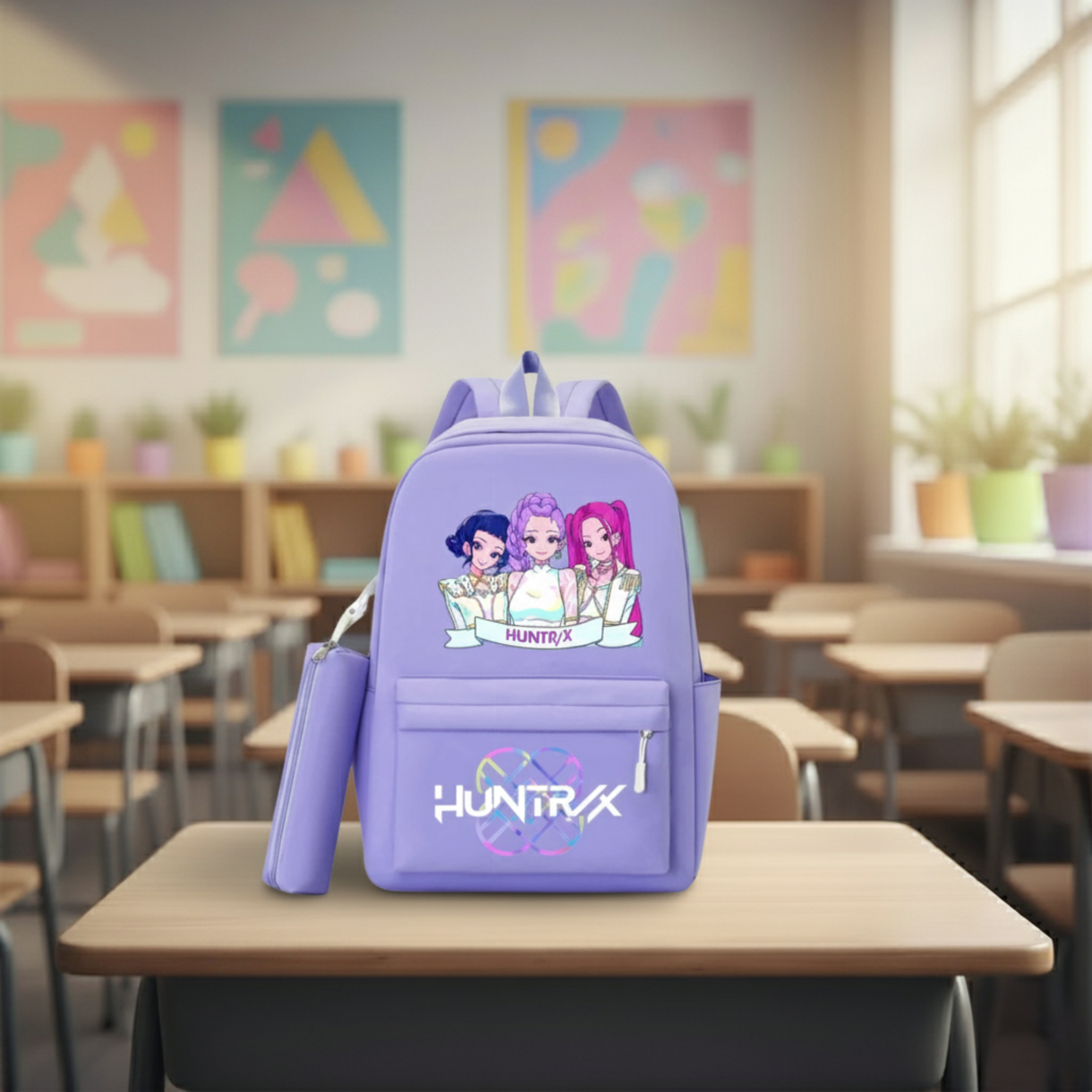 KPop Demon Hunters School Backpack +  Pencilcase
