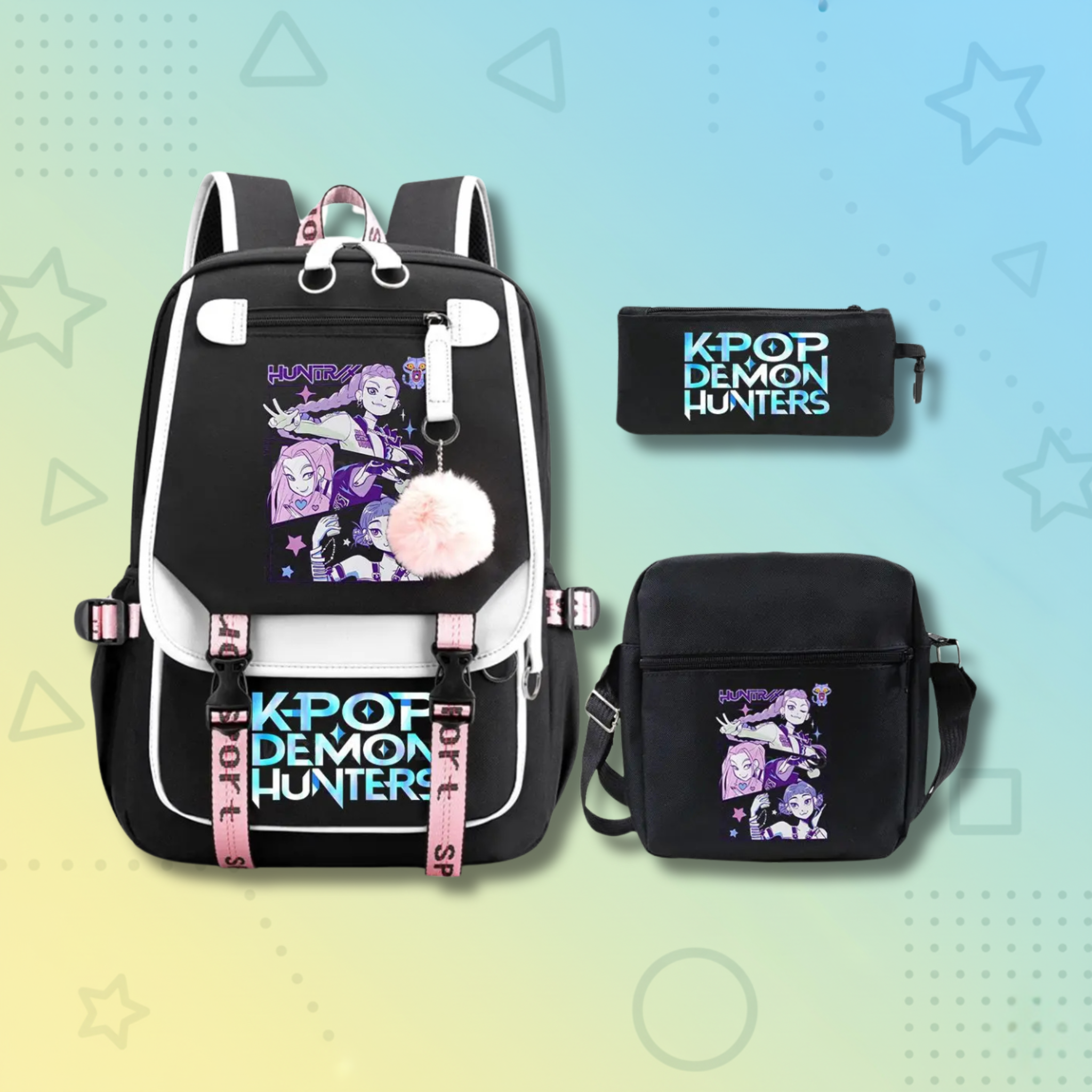 Backpack + Shoulder Bag + Pencil Case