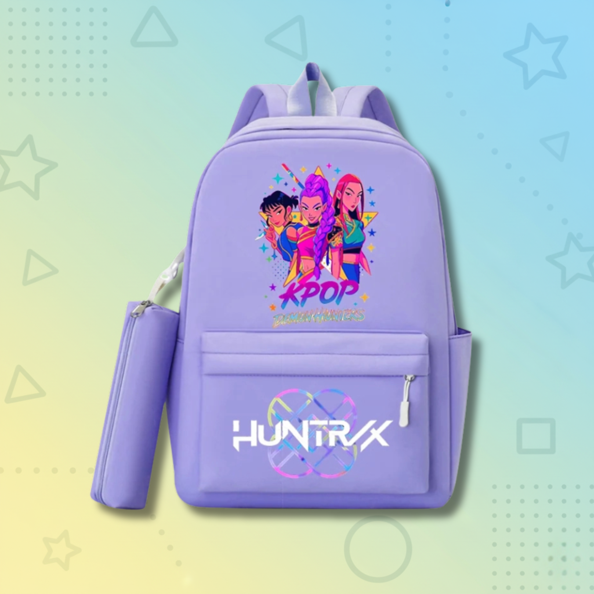 KPop Demon Hunters School Backpack +  Pencilcase