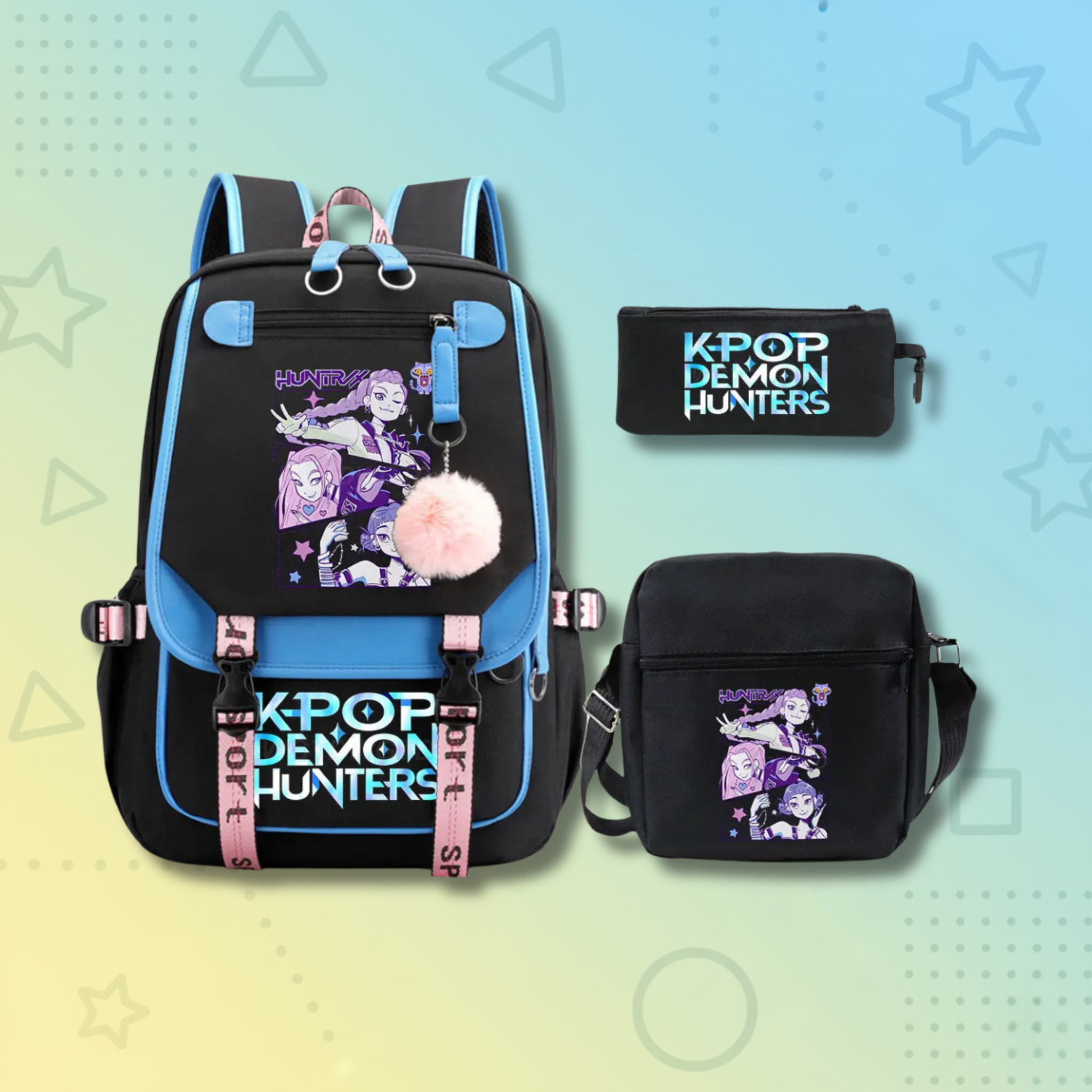 Backpack + Shoulder Bag + Pencil Case