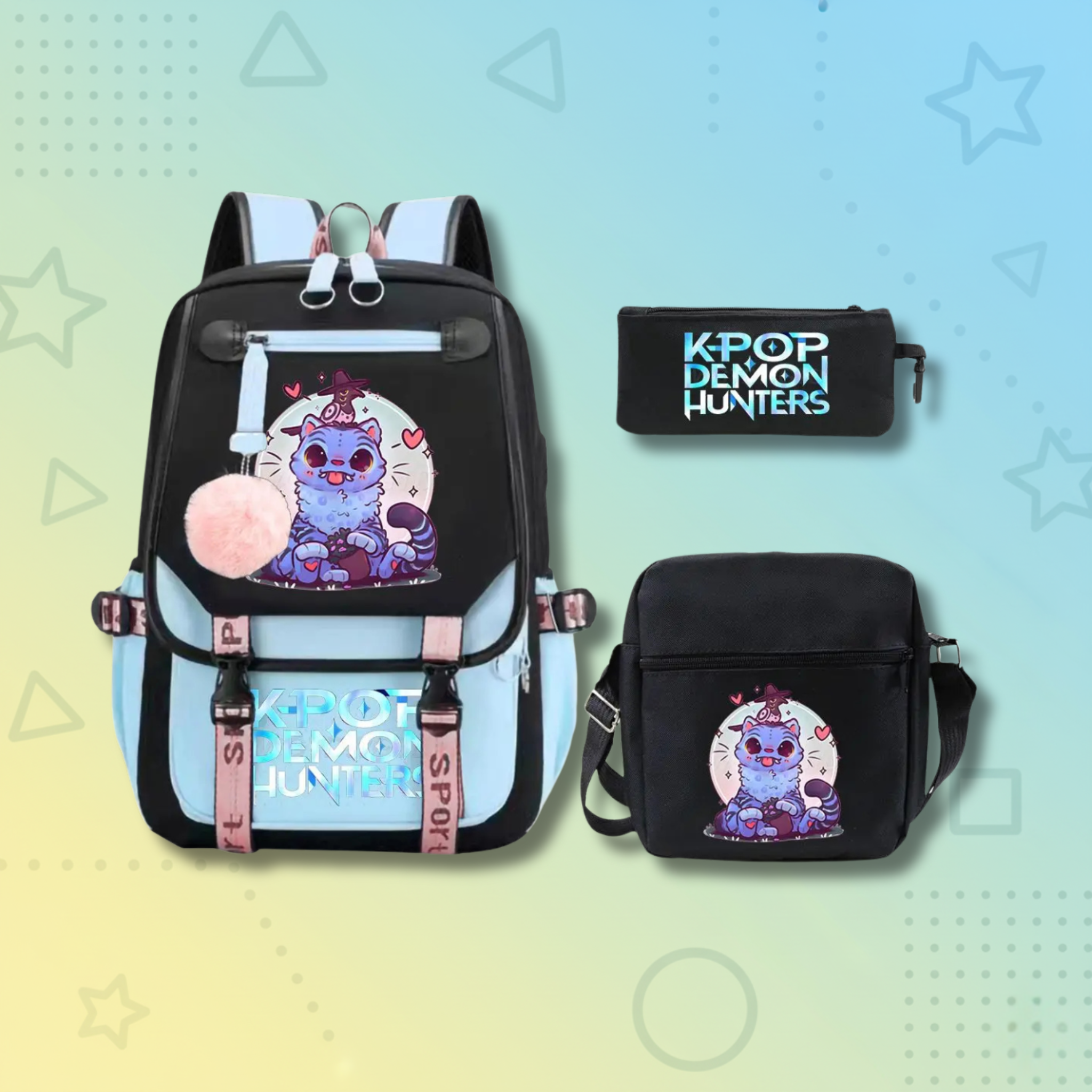 Backpack + Shoulder Bag + Pencil Case