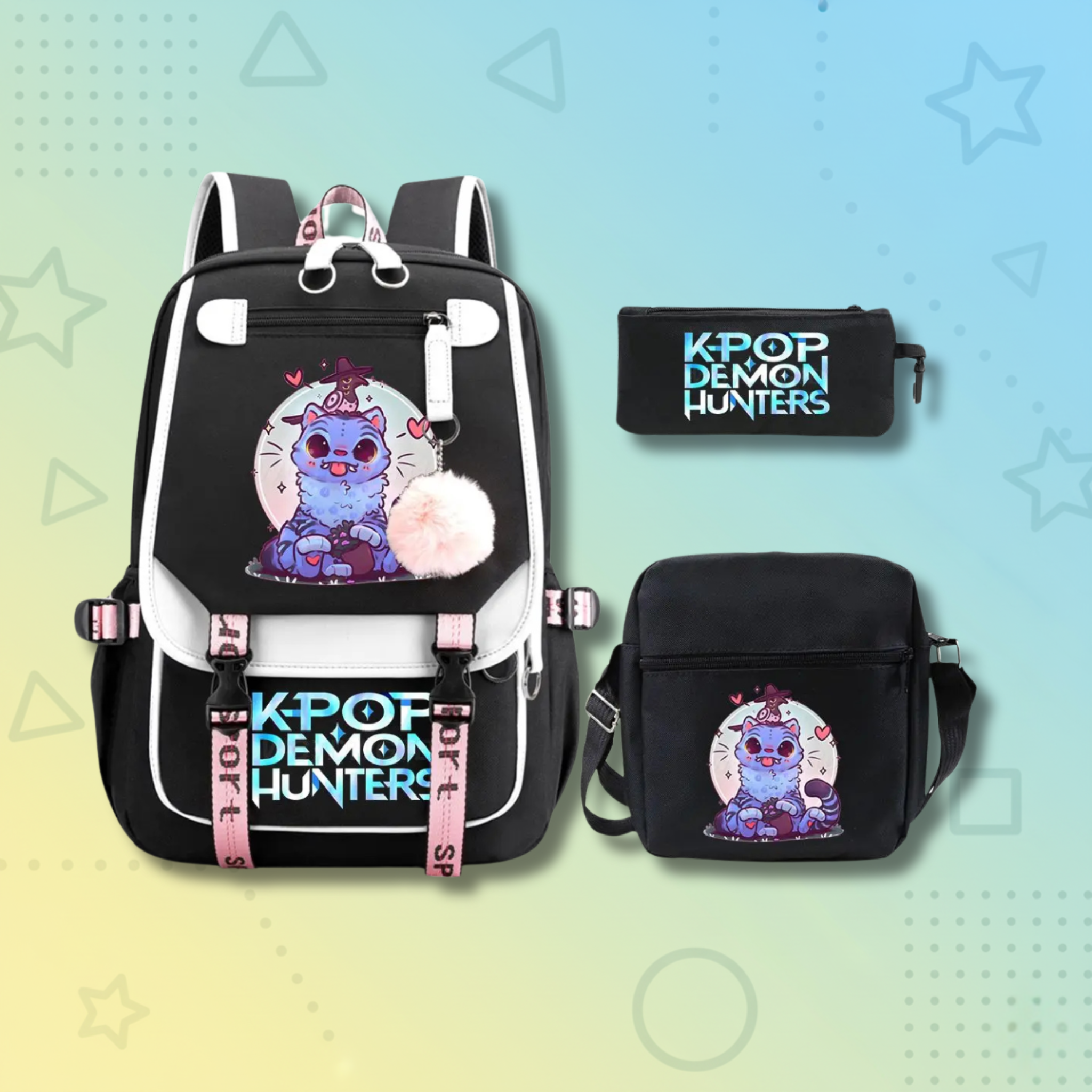 Backpack + Shoulder Bag + Pencil Case