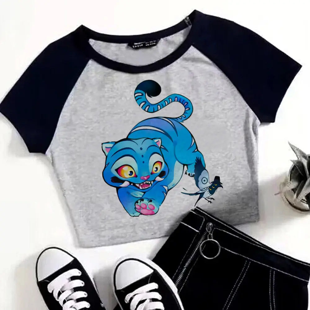 School Style Croped Top
