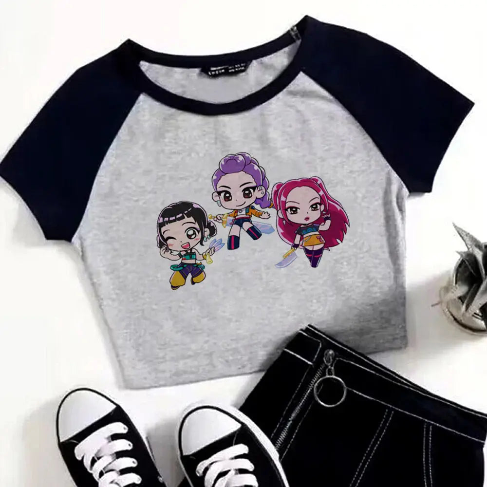 School Style Croped Top