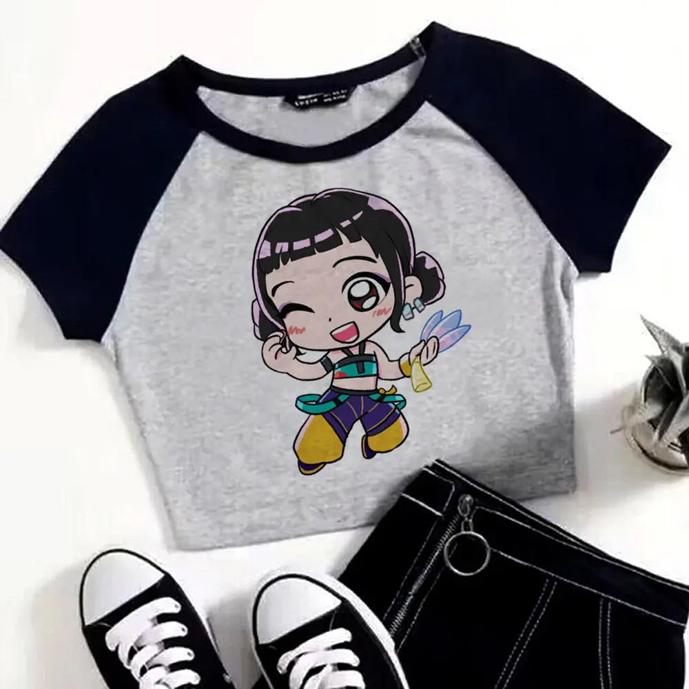 School Style Croped Top