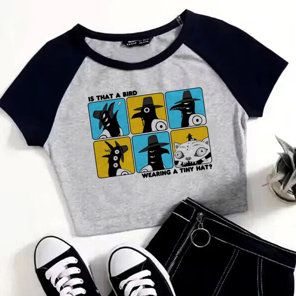 School Style Croped Top