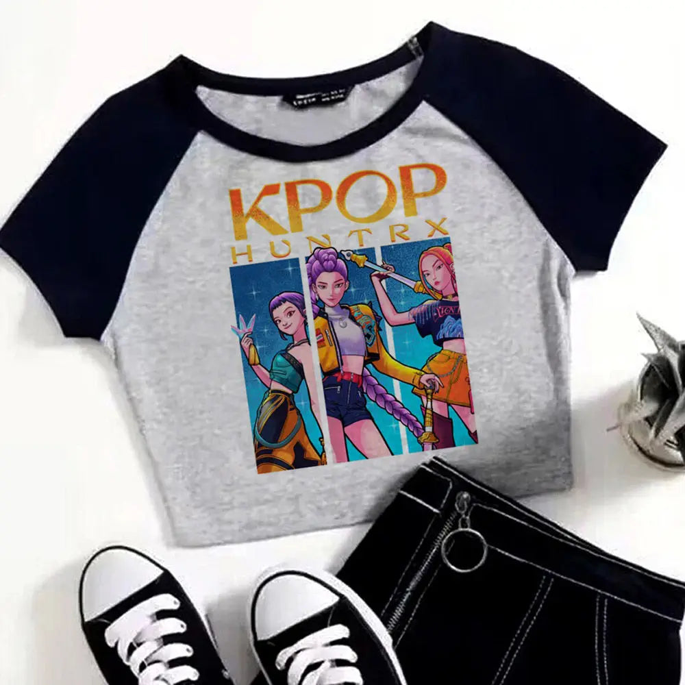 School Style Croped Top