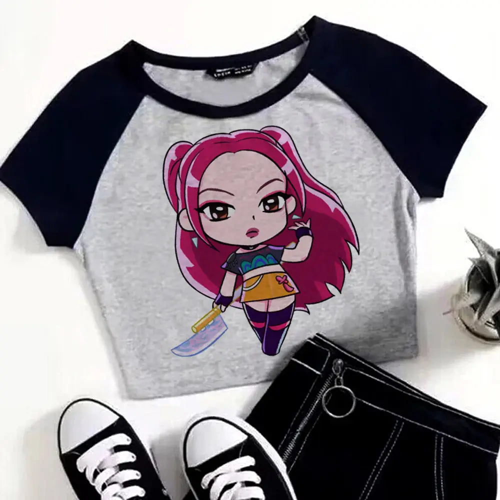 School Style Croped Top