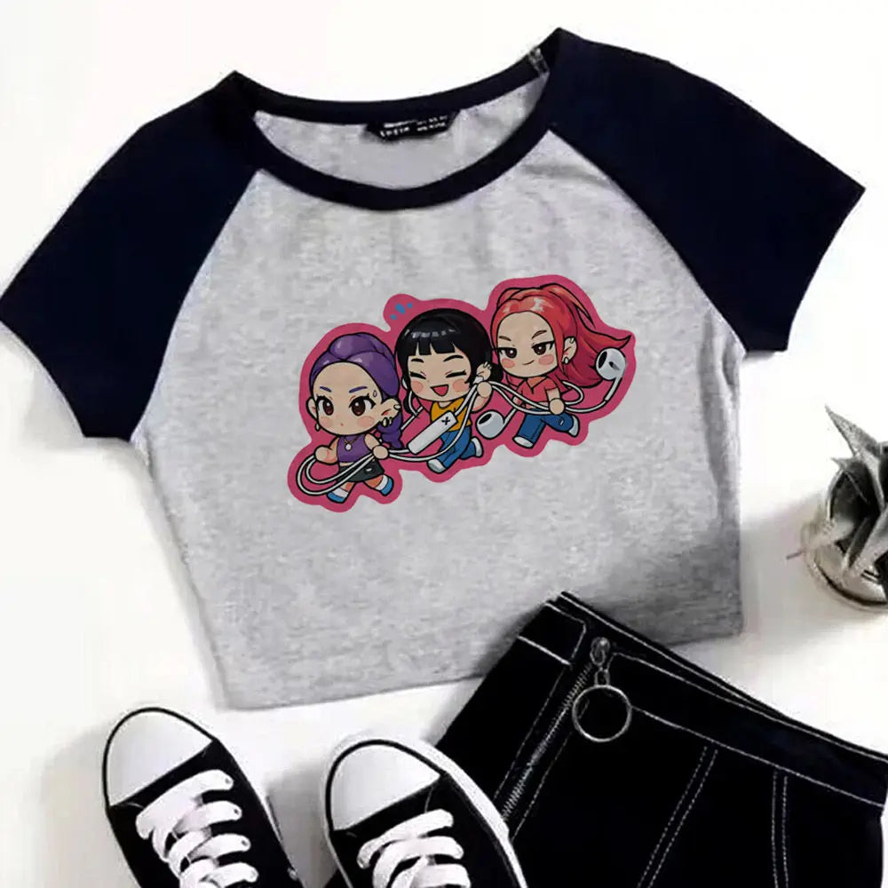 School Style Croped Top