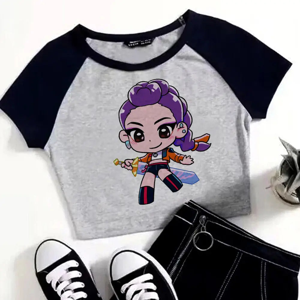 School Style Croped Top