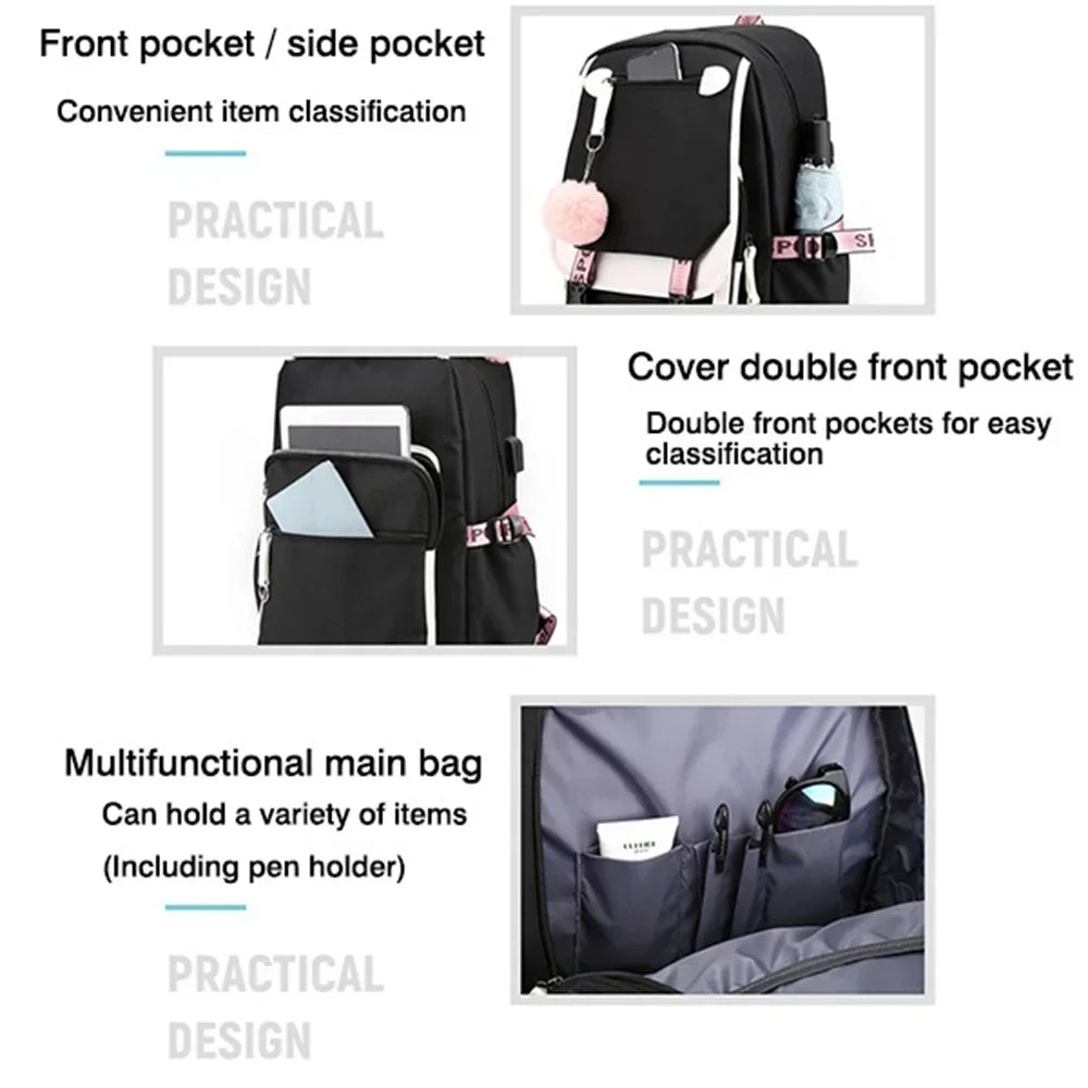 Saja Boys Backpack + USB Port
